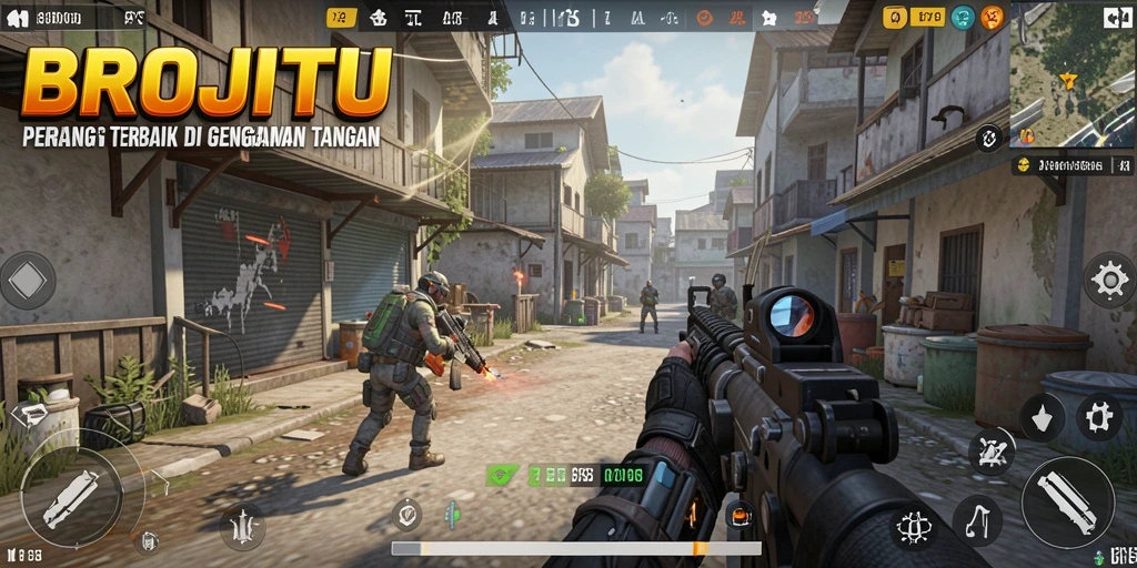 Gameplay seru dalam pertempuran FPS intens.