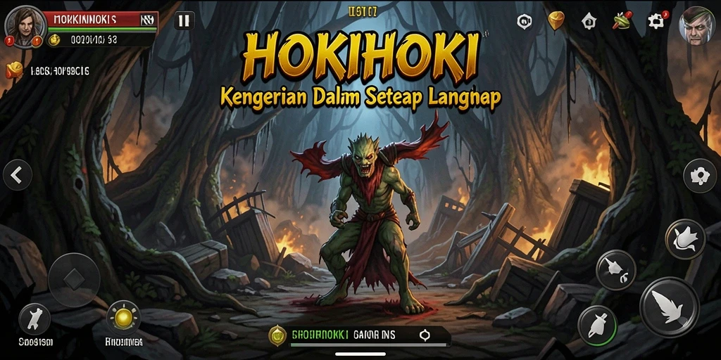 Gameplay HOKIHOKI yang menegangkan dan penuh kegelapan.