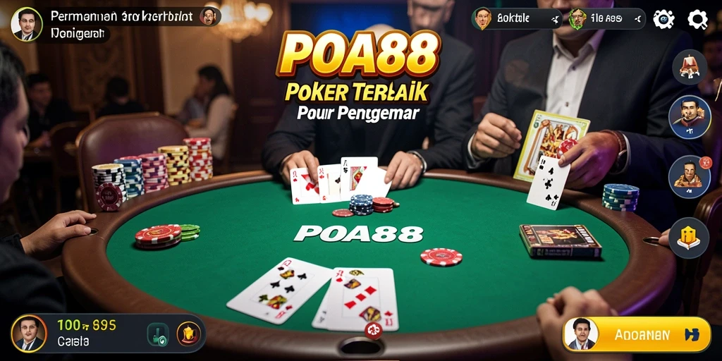 Tampilan menarik dari gameplay Poker di POA88.