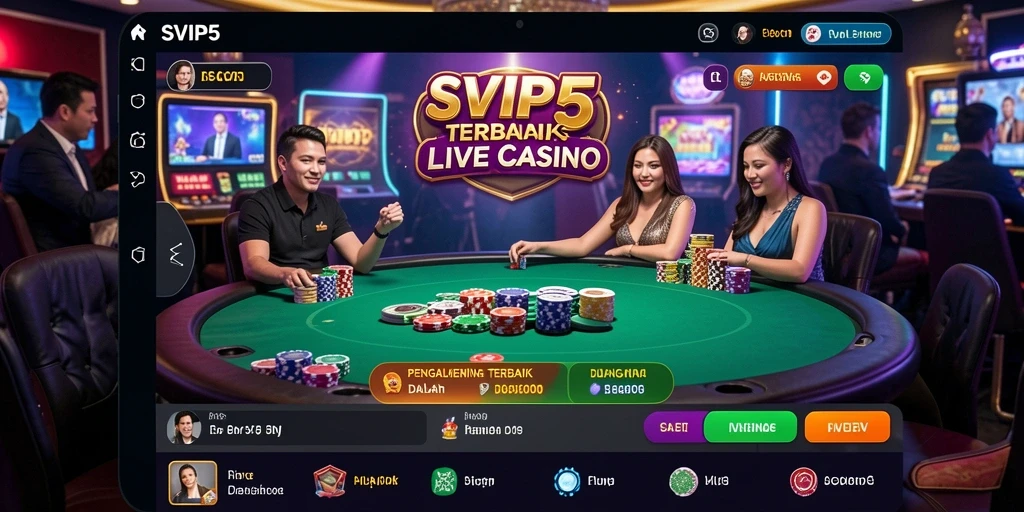 Tampilan permainan Live Casino yang memikat di SVIP5.
