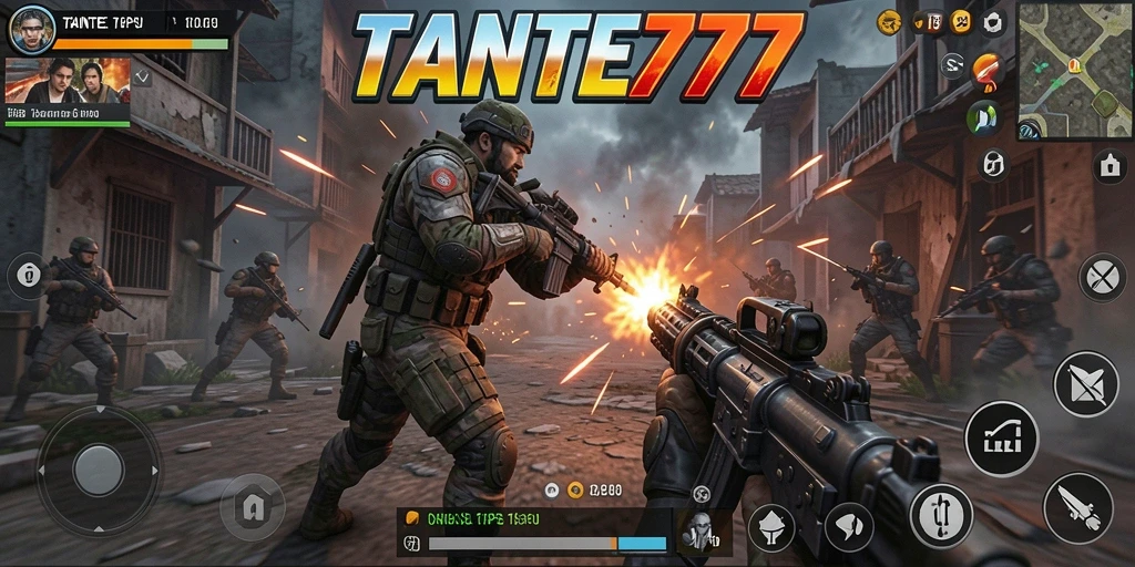 Tangkapan layar TANTE777 menampilkan aksi pertempuran seru dalam TPS.